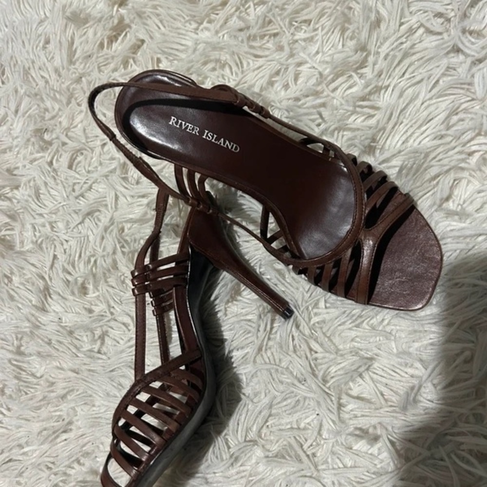 River Island Brown Strappy Heels